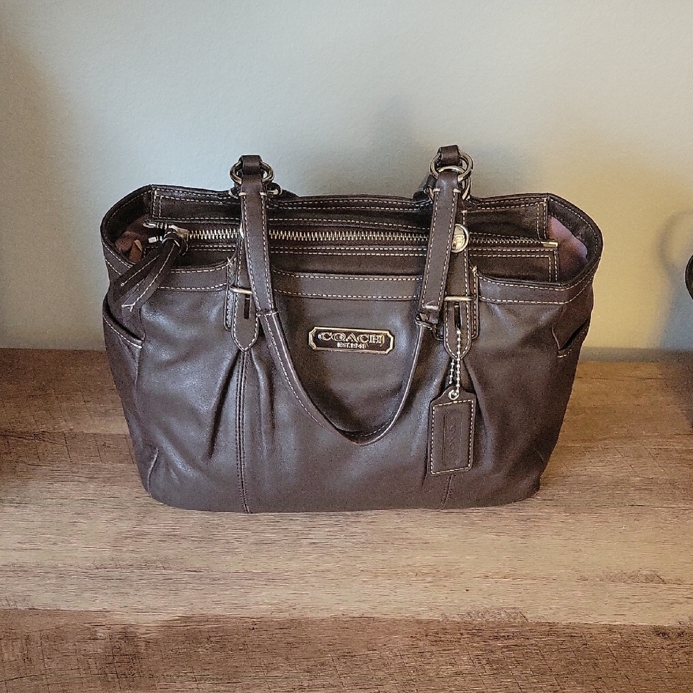 Coach Dark Brown Leather Satchel
